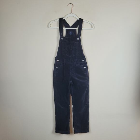 Gap Kids Overalls Medium Black Velvour Bib Carpenter Painter Classic Unisex - Picture 1 of 7